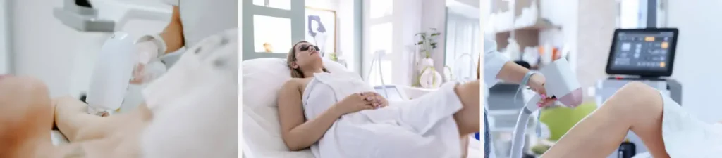 Håravfall på behandlade områden efter laserbehandling